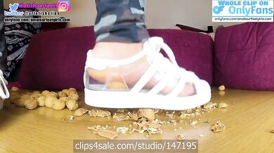 Adidas Superstars crushing barefoot stinky sweaty feet crush shoeplay