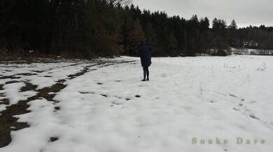 blowjob by snow outdoor