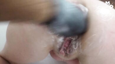 Analfisting. Her rosette getting punched until it gapes like a giant door