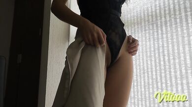 My girlfriend models her new skirt for you - she moans at the end
