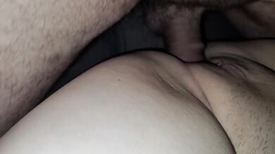 He fucks me so deep. His cock goes completely into my pussy. He shoots his cum into it. It drips out