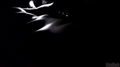 Horny Freakart masturbates whilst you rest beside her
