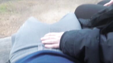 Risky Public Handjob with Cumshot at Lake