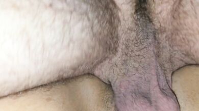 Dutch couple does a fast morning fuck with his balls swinging around and cums inside her