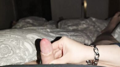 I give his little cock a helping hand *cumblast*