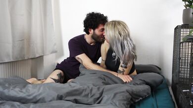 Pregnant girl orgasms nonstop! Fucked hard by hot curly haired boyfriend