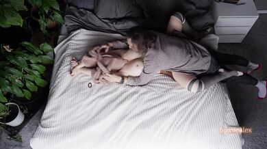 Real couple making love at home – emotional, passionate, intimate