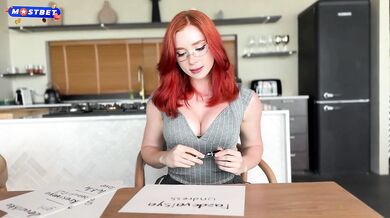 Redhead Russian Teacher Deepthroats, Hard Fucks Student and Gets Cum on Big Ass POV