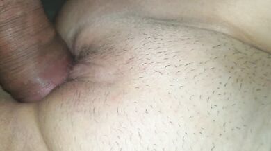 My dick goes all the way in her pussy and i cum inside her. All my cum deep inside her pussy