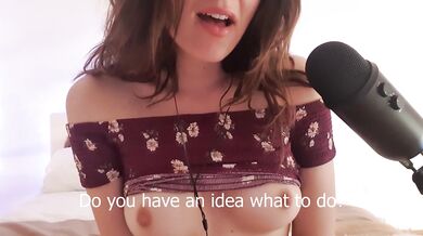 Cute girlfriend whispers to you how she wants you to lick her pussy - ASMR
