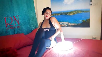 Dildo in mouth and pussy The hottest maid in our hotel Juicy meaty pussy