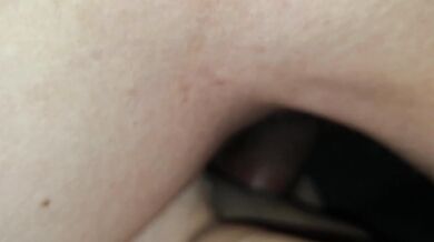 Big dick goes deep inside pussy. Asked to cum inside so she could get pregnant.