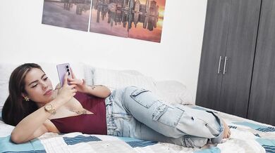 I'm having a video call with my boyfriend.