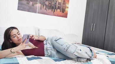 I'm having a video call with my boyfriend.