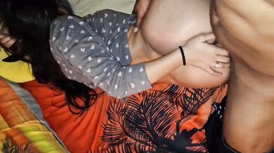 STEPDAD GETS ALL THE MILK FROM ME AND HAS A HUGE CUM IN MY TIGHT PUSSY BEFORE HE LEAVES TO WORK