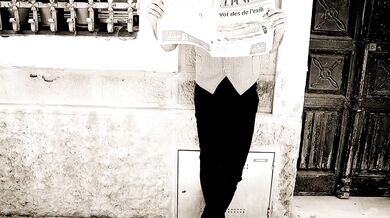 The Naughty Newspaper Chase. Black and White Hot Funny Sex Video