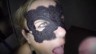 Dutch blonde girl throat fuck and facial