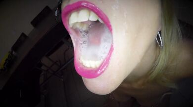 Dutch babe asks for his cum ans she gets it all over her face mouth and her eye