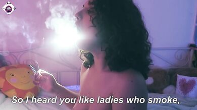 First time smoking in my own house - feeling like a bad girl - striptease