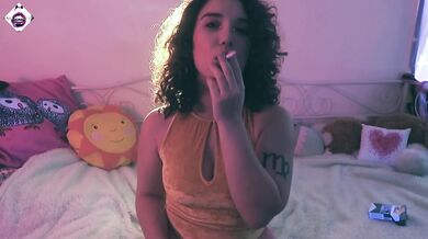 First time smoking in my own house - feeling like a bad girl - striptease