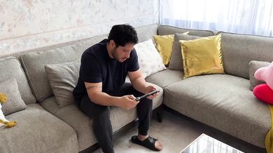 cuckold drinks other's cum directly from his wife's ass