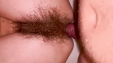 Super hairy MILF do anal and squirt a lot