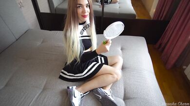 Sexy Cheerleader Gets Anal Creampie While Her Boyfriend Is Not At Home