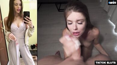WE FOUND HER ON TIKTOK - College Cutie WRECKED By Two Big Cocks - Princess Alice