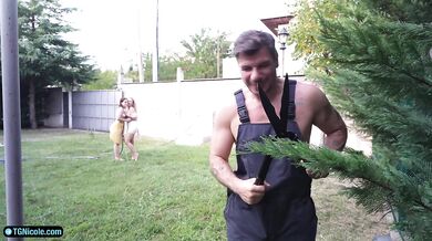 Father's gardener provides additional anal services