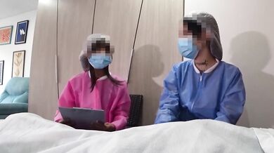 TWO NURSES decided to try out my NEW DICK in practice