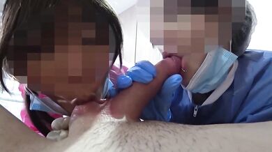 TWO NURSES decided to try out my NEW DICK in practice