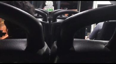 I suck the cock of a stranger who was in the bus and he sucks my tits