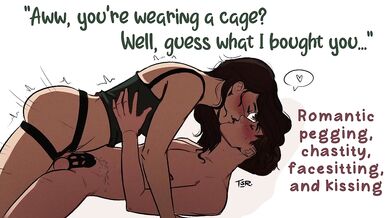 Anniversary Double Surprise | Pegging, Chastity, and Facesitting