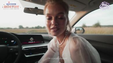 A student girl paid with a blowjob for the trip - OwlCrystal