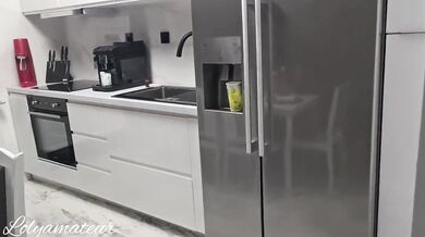 StepMom stuck her hand in the kitchen and make a good dell with Stepson