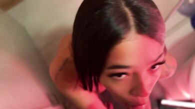 My roommate spies on me by taking a shower! I find out and I suck it