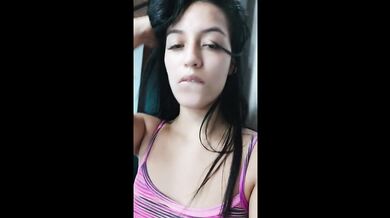 Horny skinny girl sends me a video in her underwear