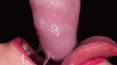 CLOSE UP: BEST Milking MOUTH made You CUM TWICE in PANTS! Wet SENSUAL BLOWJOB through UNDERWEAR ASMR