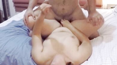 Real sex witn an amateur Chubby MILF in a lovely sex, missionary position