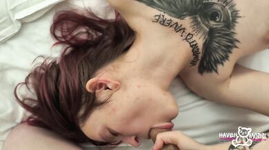 Tiny Redhead Wifey Haven Moss Enjoys First Threesome With Husband and Friend