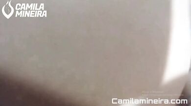 Brunette cheating her cuckold husband on live LIVE for everyone to see, Got her pussy full of cum.