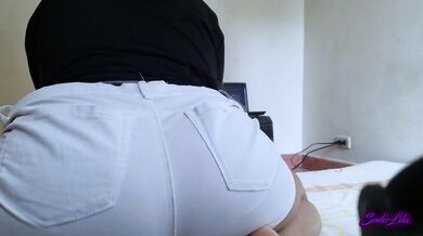Fucking a day off and cum on her ass