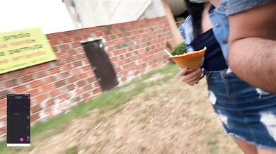 Playing with lush in public