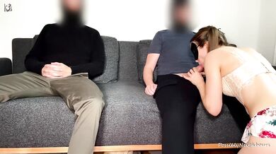 Boyfriend Facialed Me and My Husband Eats His Cum