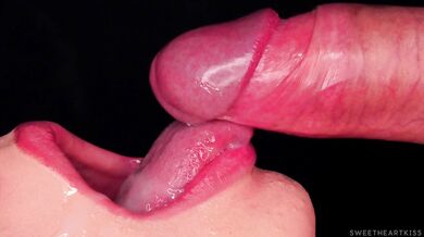 CLOSE UP: Rub your DICK on my TONGUE and CUM in MOUTH! Sensual Licking and Teasing the FRENULUM ASMR