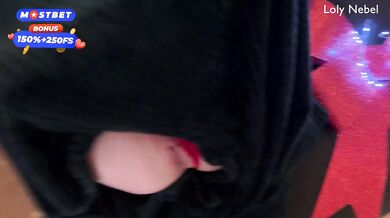 Stepsis pretended to be a sex doll and gave her pussy as a New Year's gift - Loly Nebel