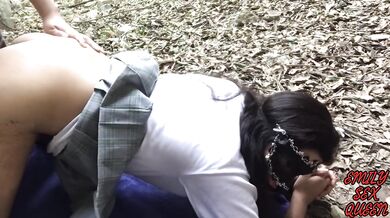 Hot mexican schoolgirl skips class to get fucked in the woods (part 1)