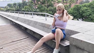 Lilyprosse goes naughty in public!! Almost got caught in the park
