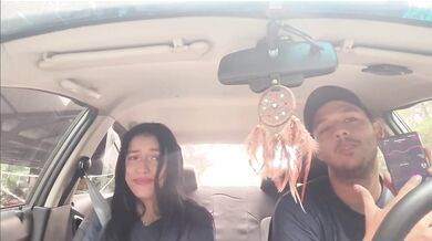 Eat in the car while your vibrator is on