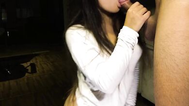 Hungry girlfriend with intense deep throat and face fuck -DickForJuicy-
